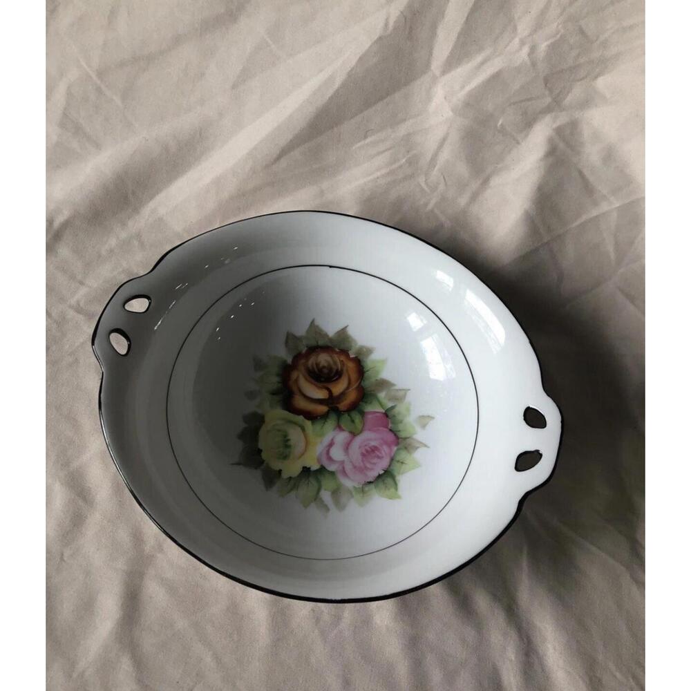 Vintage Floral Serving Bowl 8" Noritake